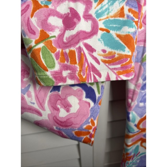 Lauren Ralph Lauren Floral Colorful Straight Leg Stretch Vacation Pants Size 6P - Picture 5 of 9